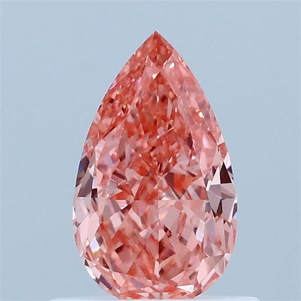 0.72ct Pear FANCY VIVID PINK VVS2 Lab Created Diamond