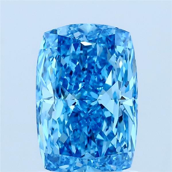 1.41ct Cushion FANCY VIVID BLUE VS1 Lab Created Diamond