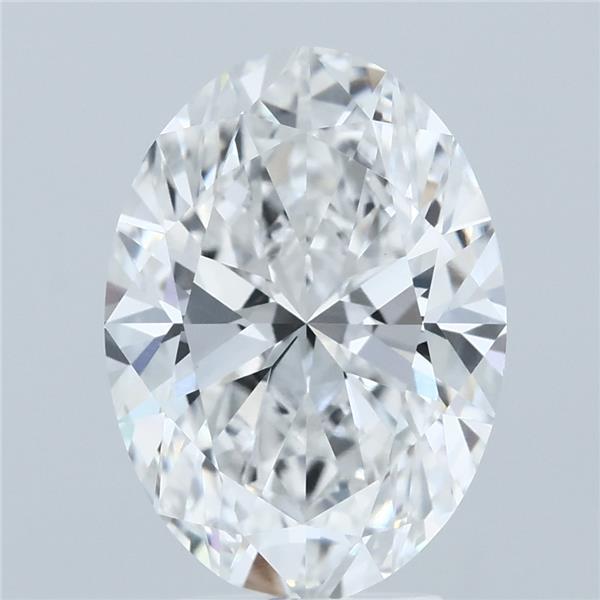 3.89ct Oval E VVS2 Lab Created Diamond