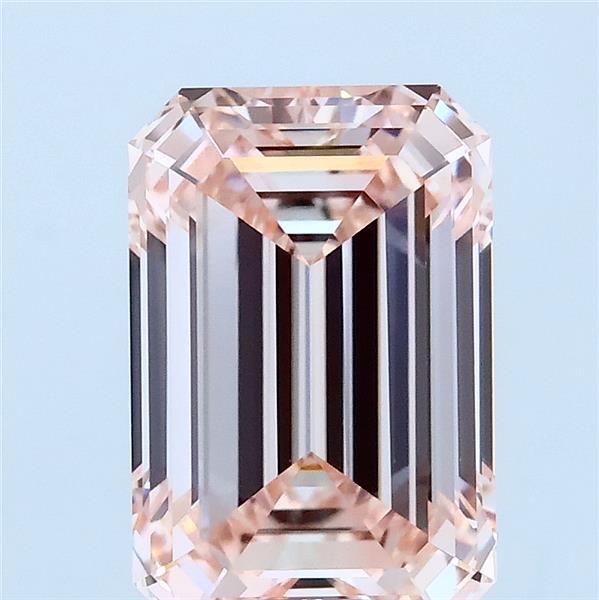 3.05ct Emerald FANCY INTENSE PINK VS1 Lab Created Diamond