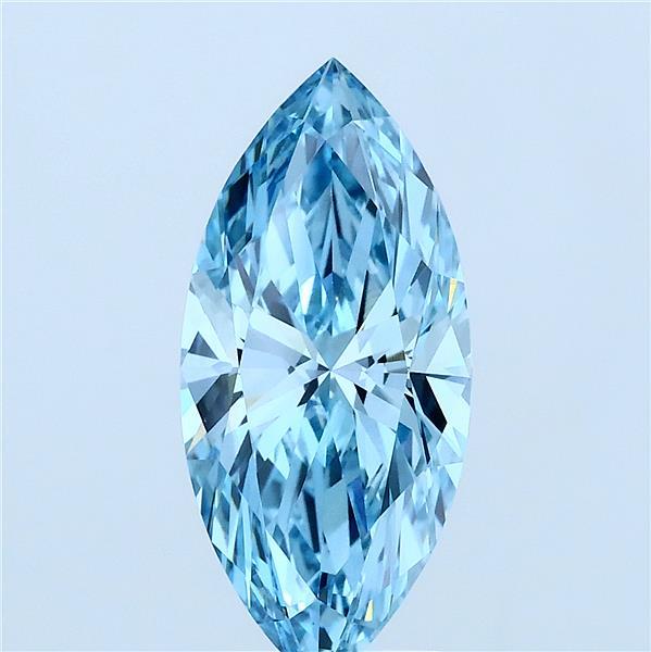 2.55ct Marquise FANCY VIVID BLUE VS1 Lab Created Diamond