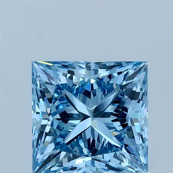 1.15ct Princess FANCY VIVID BLUE VS1 Lab Created Diamond