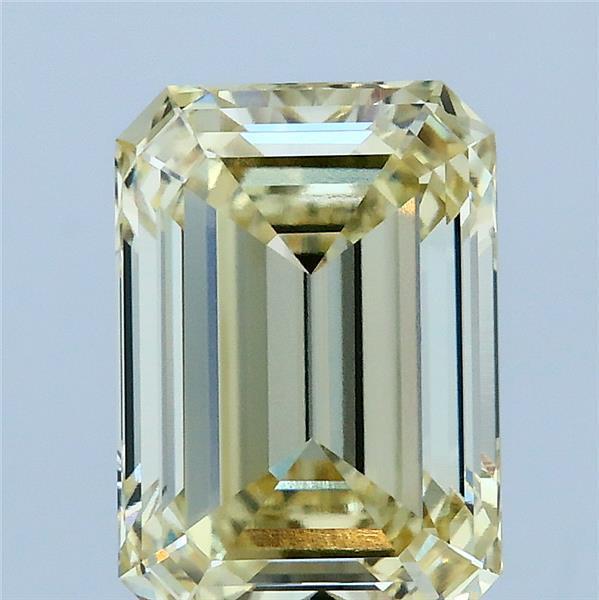 3.1ct Emerald FANCY LIGHT YELLOW VVS2 Lab Created Diamond