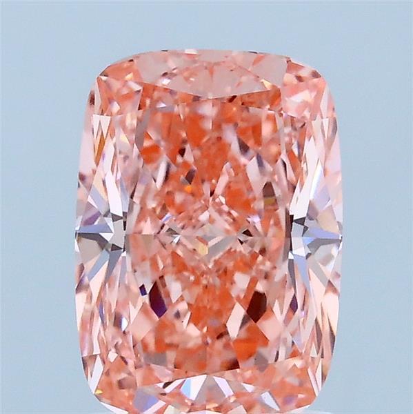 2ct Cushion FANCY VIVID PINK VVS2 Lab Created Diamond