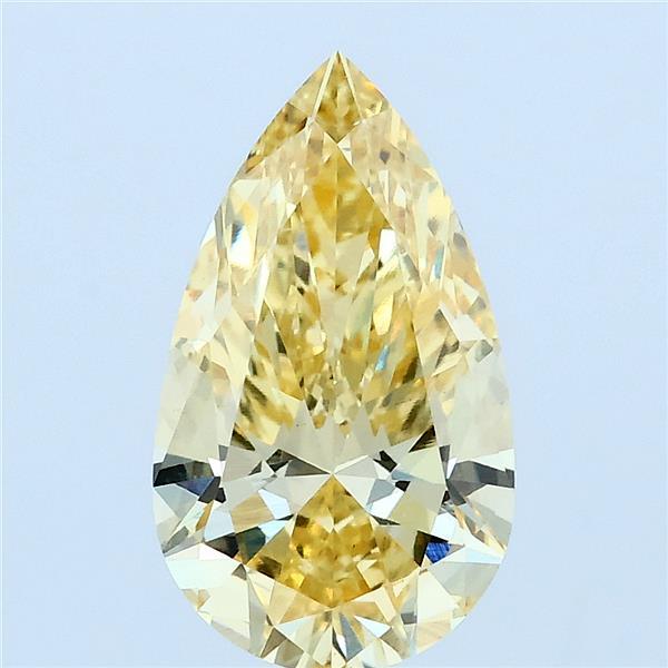 2ct Pear FANCY INTENSE YELLOW VS1 Lab Created Diamond