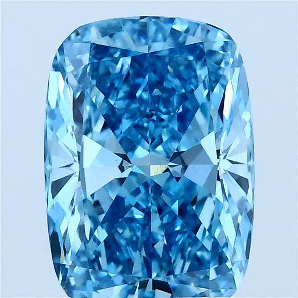 2.17ct Cushion FANCY VIVID BLUE VS1 Lab Created Diamond