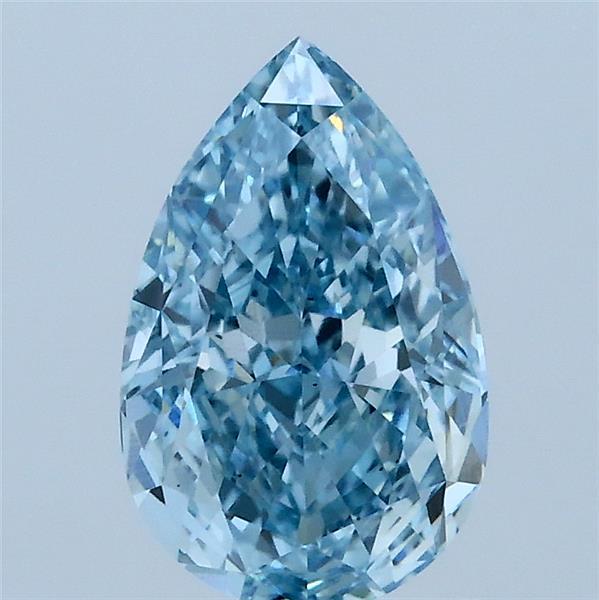 1.67ct Pear FANCY VIVID BLUE VS1 Lab Created Diamond