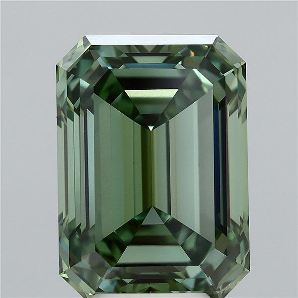 6.26ct Emerald FANCY VIVID GREEN VVS2 Lab Created Diamond