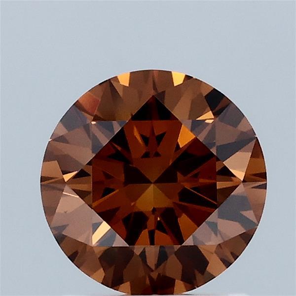 1.01ct Round FANCY DEEP ORANGE VS1 Lab Created Diamond