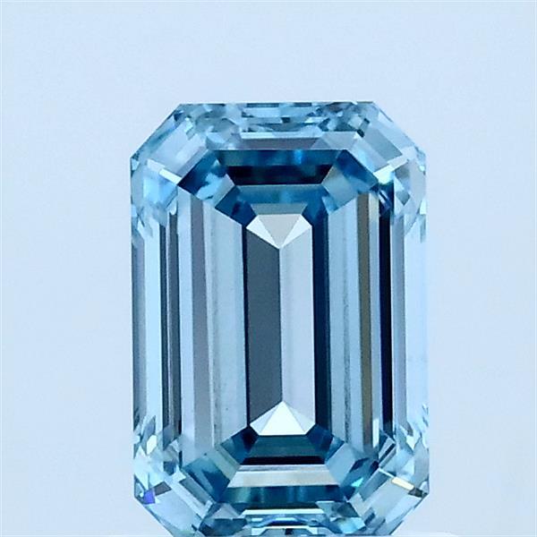 1.04ct Emerald FANCY VIVID BLUE VS1 Lab Created Diamond