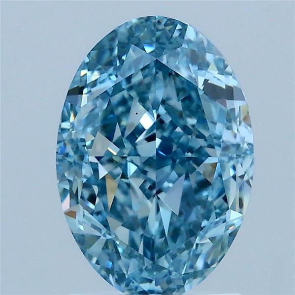 2.23ct Oval FANCY VIVID BLUE VS1 Lab Created Diamond