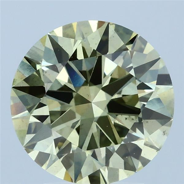 3ct Round FANCY LIGHT YELLOW VS2 Lab Created Diamond