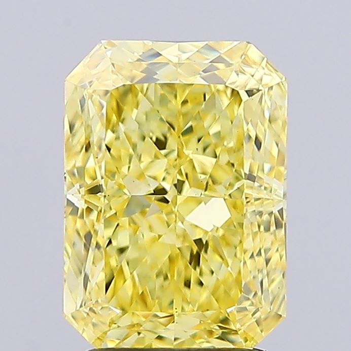 2.75ct Radiant FANCY INTENSE YELLOW VS1 Lab Created Diamond