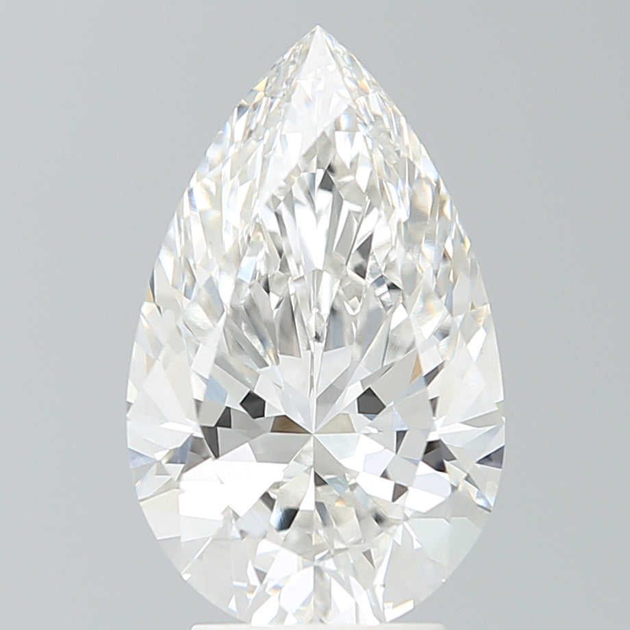 3.99ct Pear F VS1 Lab Created Diamond