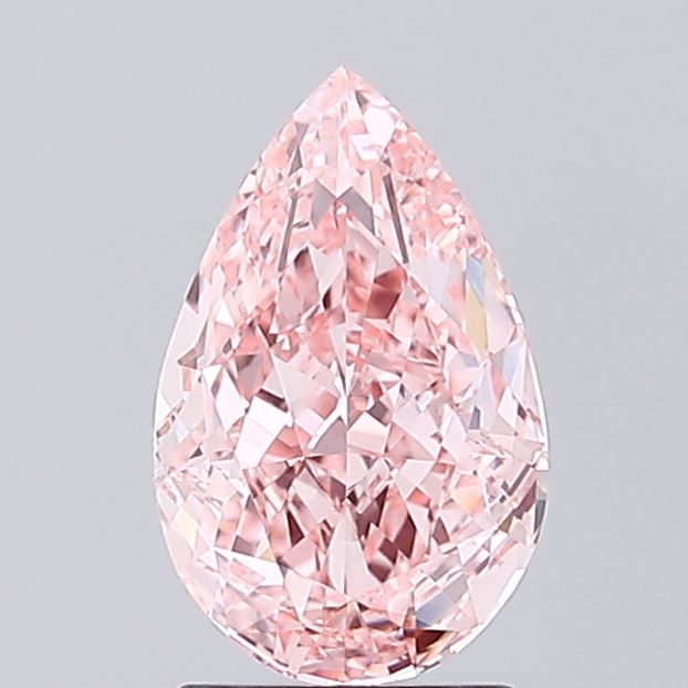 2.03ct Pear FANCY VIVID PINK VVS2 Lab Created Diamond