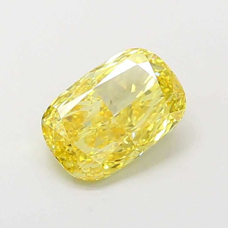 2.02ct Cushion FANCY INTENSE YELLOW VS1 Lab Created Diamond