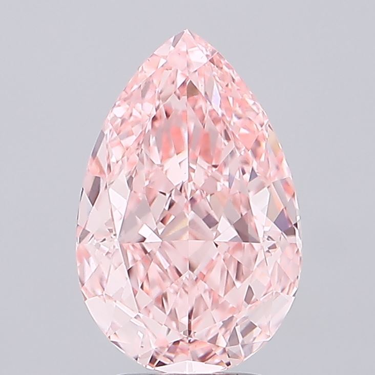 4.88ct Pear FANCY VIVID PINK VS1 Lab Created Diamond