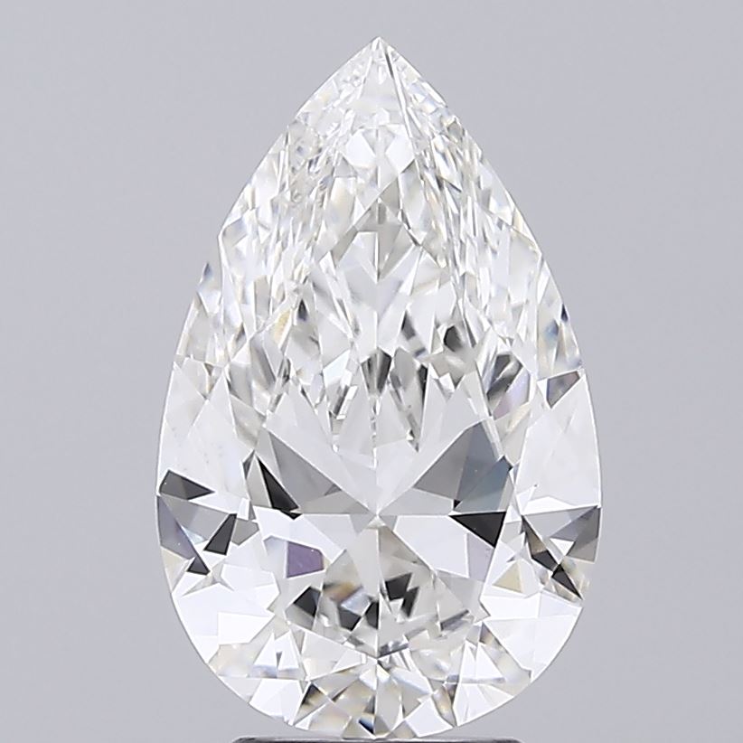 4.09ct Pear F VVS2 Lab Created Diamond