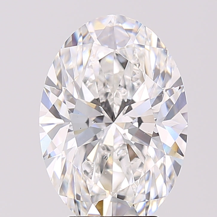 4.09ct Oval F VVS2 Lab Created Diamond