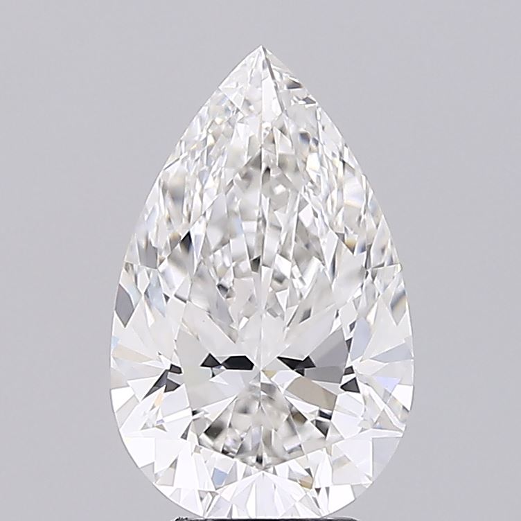 4.04ct Pear F VVS2 Lab Created Diamond
