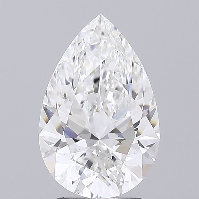 3.06ct Pear F VS1 Lab Created Diamond