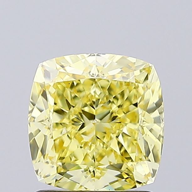 1.56ct Cushion FANCY INTENSE YELLOW VS1 Lab Created Diamond