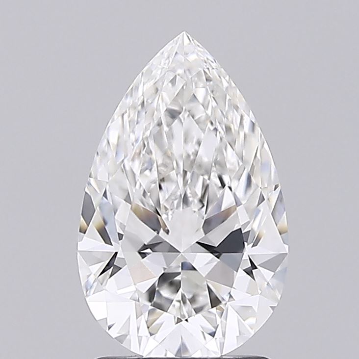 1.6ct Pear F VVS2 Lab Created Diamond