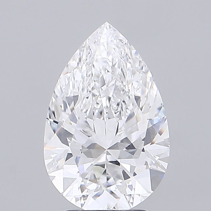 3.02ct Pear D VVS2 Lab Created Diamond