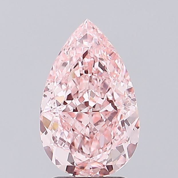 2.71ct Pear FANCY VIVID PINK VS2 Lab Created Diamond