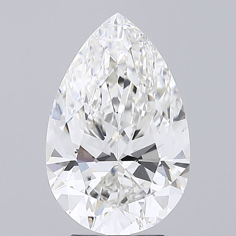 4.11ct Pear F VVS2 Lab Created Diamond