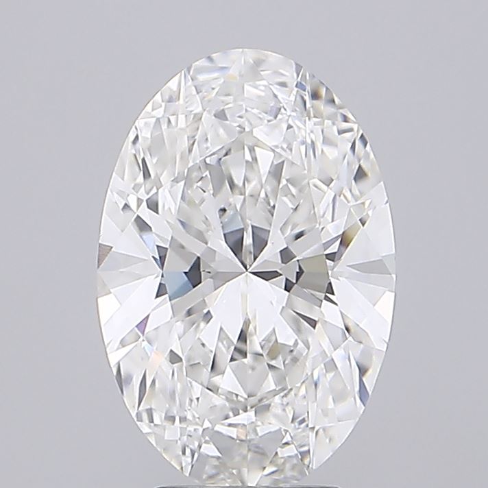 4.06ct Oval F VVS2 Lab Created Diamond