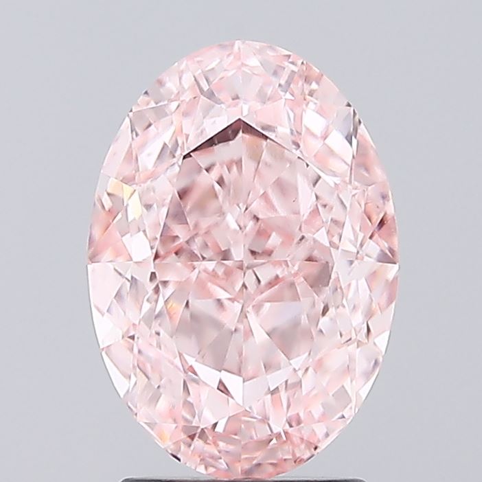 3.13ct Oval FANCY VIVID PINK VS1 Lab Created Diamond