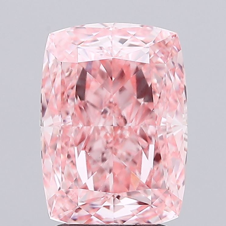 3.03ct Cushion FANCY VIVID PINK VVS2 Lab Created Diamond