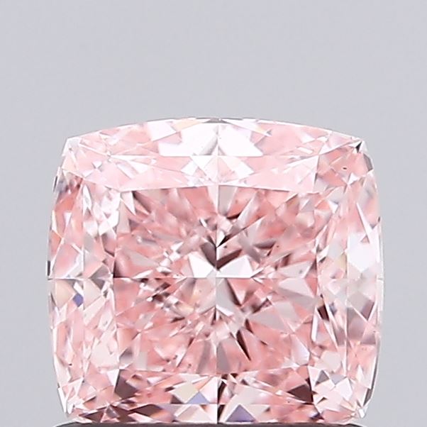 1.04ct Cushion FANCY VIVID PINK VS1 Lab Created Diamond