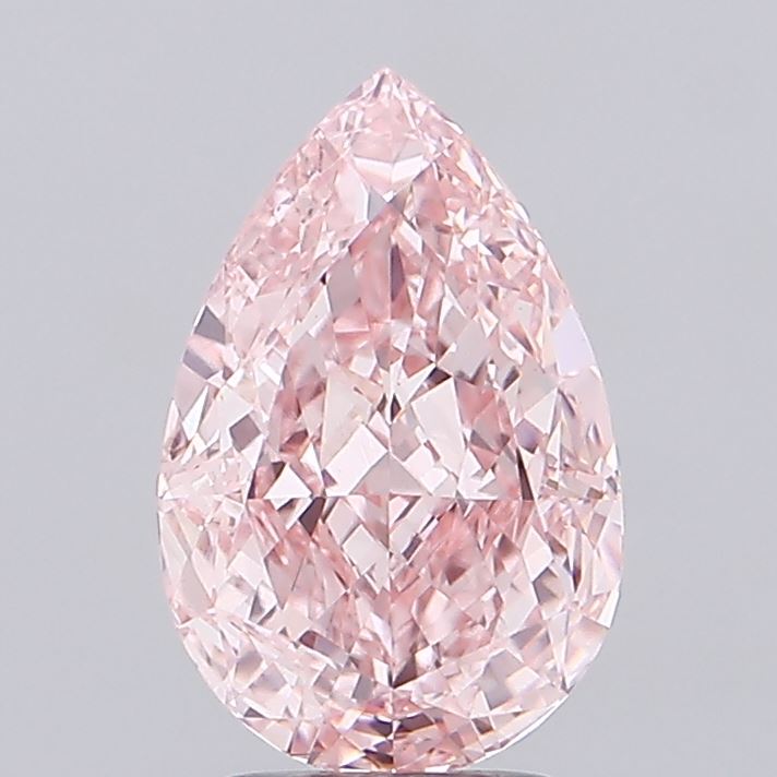 3.83ct Pear FANCY INTENSE PINK VS1 Lab Created Diamond