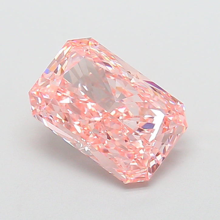 5.01ct Radiant FANCY VIVID PINK VVS2 Lab Created Diamond