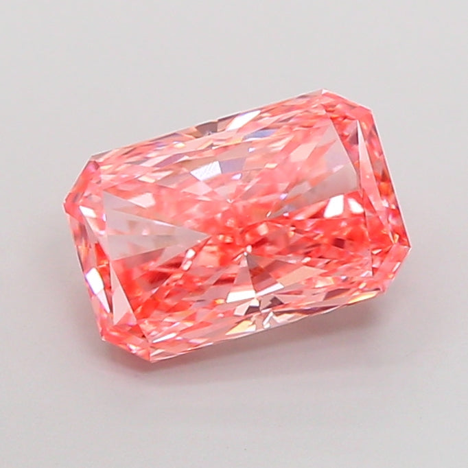 4.1ct Radiant FANCY VIVID PINK VS1 Lab Created Diamond