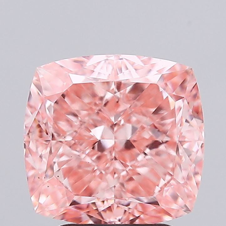 4.09ct Cushion FANCY VIVID PINK VS1 Lab Created Diamond