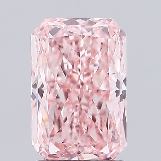 1.66ct Radiant FANCY VIVID PINK VS1 Lab Created Diamond