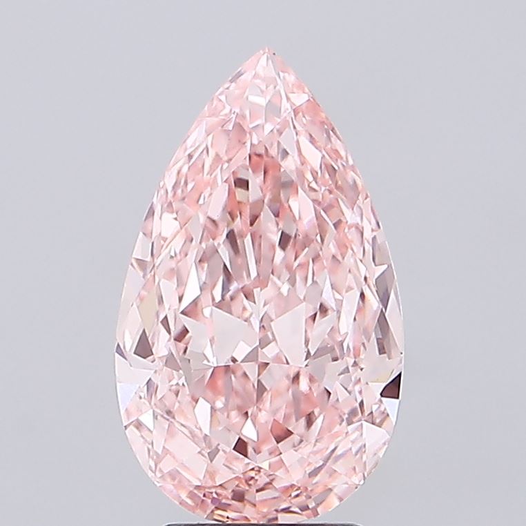 4.06ct Pear FANCY VIVID PINK VS1 Lab Created Diamond