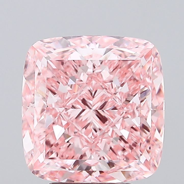 5.07ct Cushion FANCY VIVID PINK VS1 Lab Created Diamond