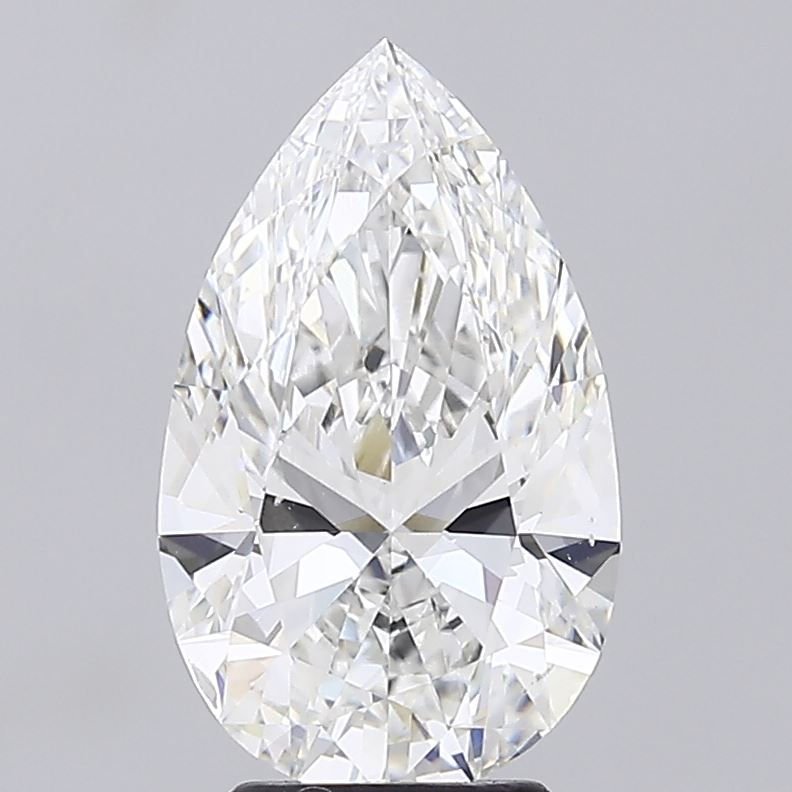 4.05ct Pear F VVS2 Lab Created Diamond