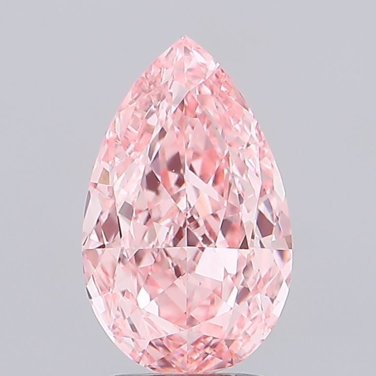 3.54ct Pear FANCY VIVID PINK VVS2 Lab Created Diamond