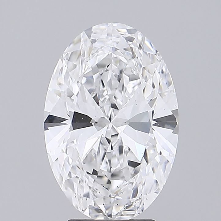 4ct Oval D VS2 Lab Created Diamond