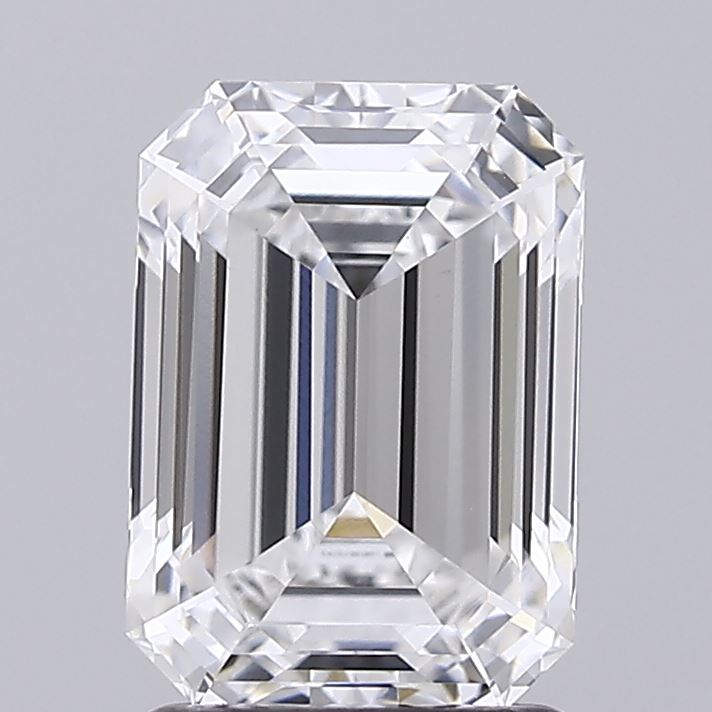 2.05ct Emerald D VVS2 Lab Created Diamond