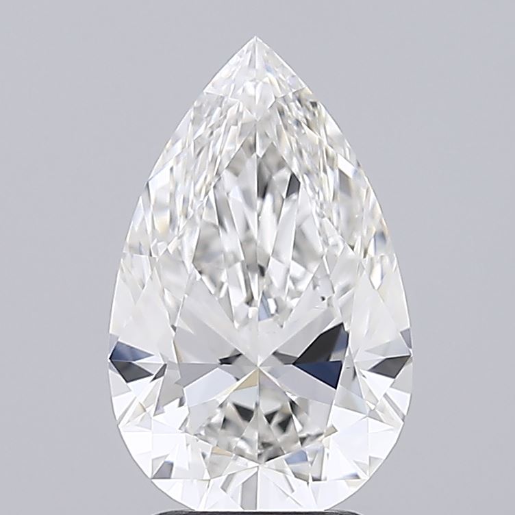 3.04ct Pear F VVS2 Lab Created Diamond