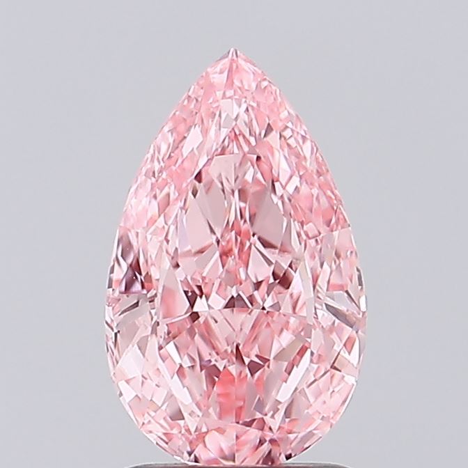 1.43ct Pear FANCY VIVID PINK VS2 Lab Created Diamond