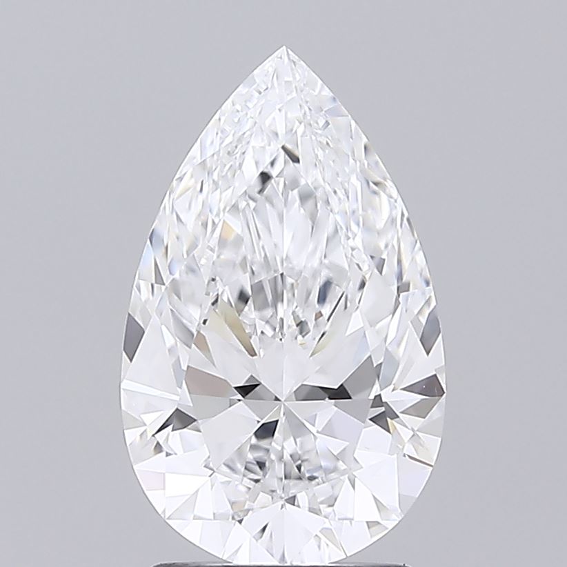 2.1ct Pear D IF Lab Created Diamond