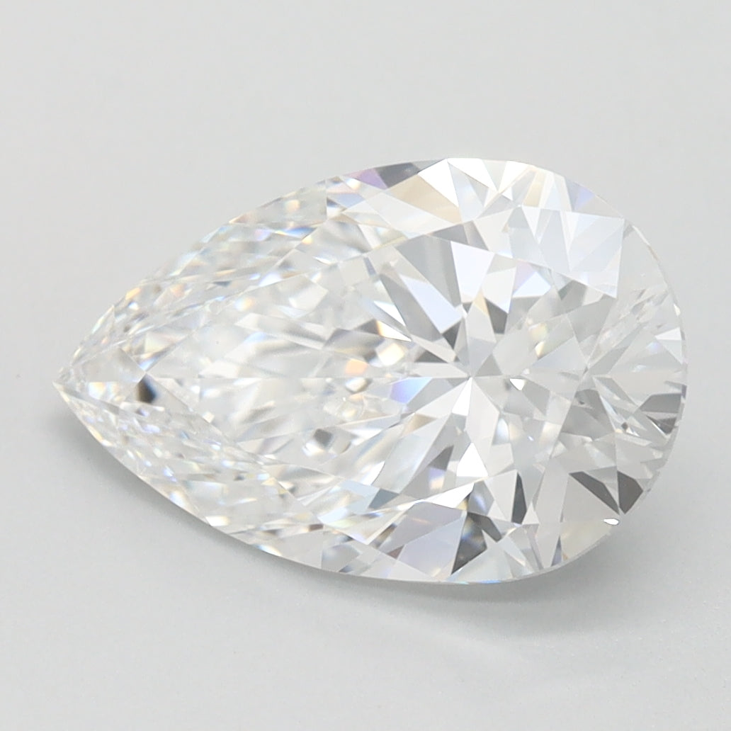 2.1ct Pear D IF Lab Created Diamond