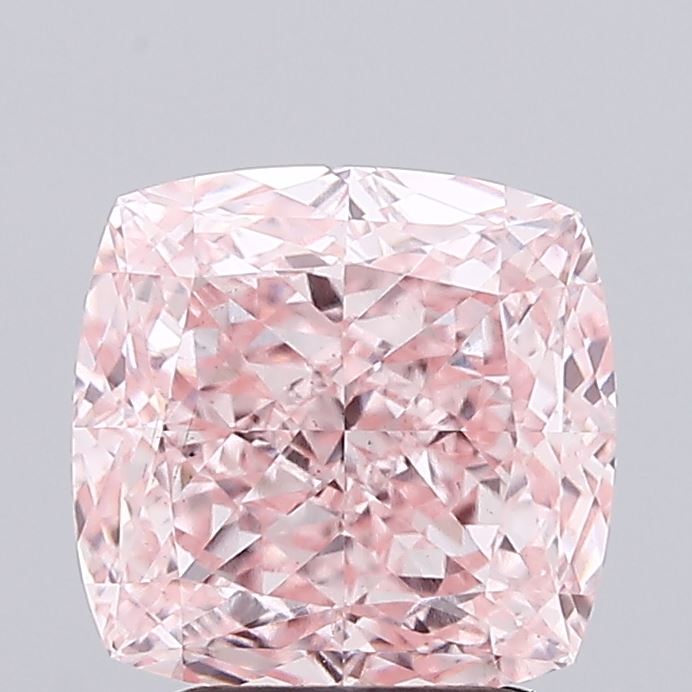 3.09ct Cushion FANCY INTENSE PINK VS1 Lab Created Diamond